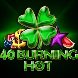 40 Burning Hot slot logo by Amusnet Interactive at Ginja Casino40 Burning Hot