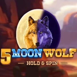 5 Moon Wolf slot logo by Apparat Gaming at Ginja Casino5 Moon Wolf