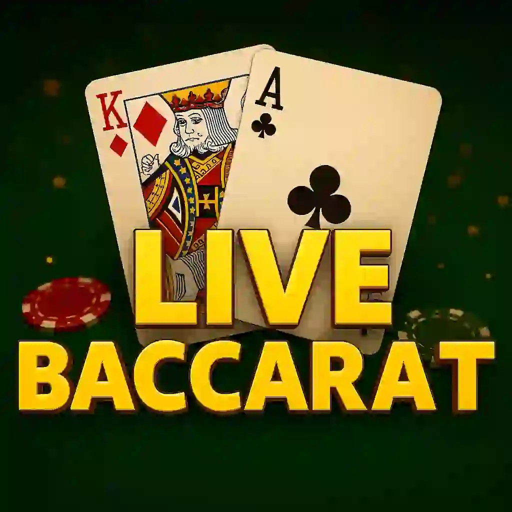 Live Baccarat casino game by Evolution – featured logo at Ginja Casino