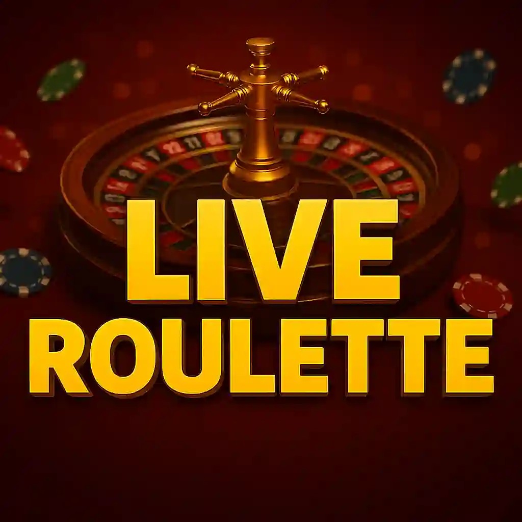 Live Roulette slot logo by Evolution at Ginja Casino