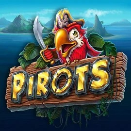 Pirots slot logo by ELK Studios at Ginja CasinoPirots