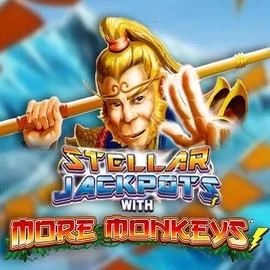 Stellar Jackpots with More Monkeys logo – Jackpots by Lightning Box Game at Ginja Casino